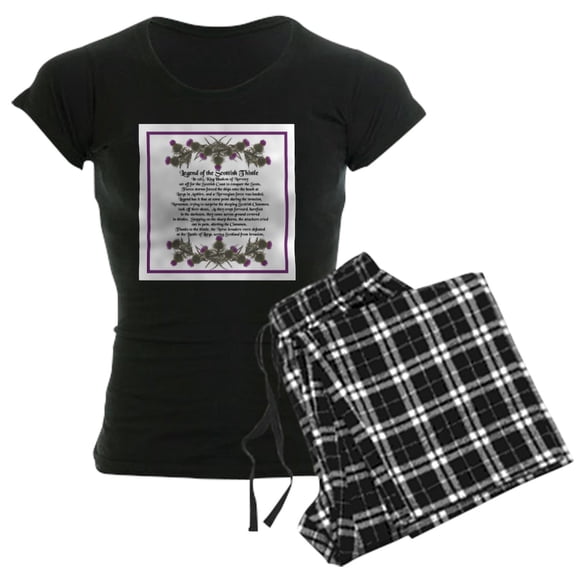 CafePress - Thistle Legend Women's Dark Pajamas - Women's Short Sleeve Print T-Shirt and Pants Dark Cotton Pajama Set