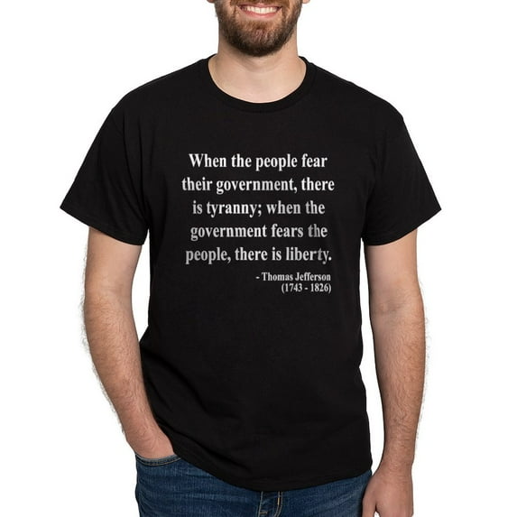 CafePress - Thomas Jefferson 6 Dark T Shirt - Men's Classic Graphic Cotton T-Shirt