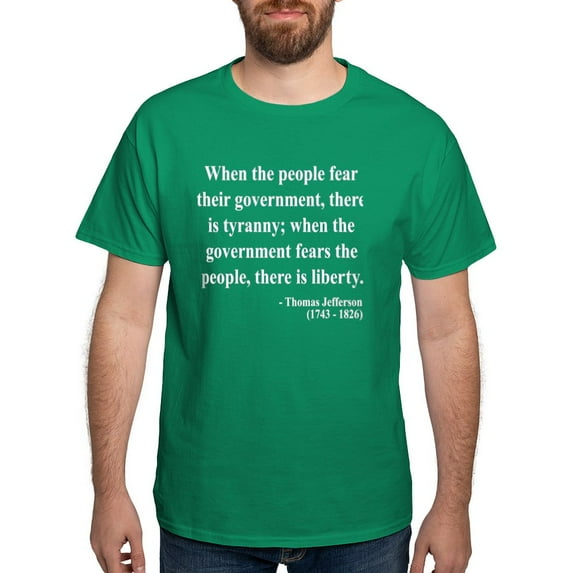 CafePress - Thomas Jefferson 6 Dark T Shirt - Men's Classic Graphic Cotton T-Shirt