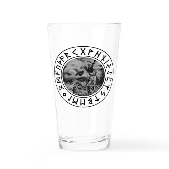 CafePress - Thor Rune Shield - Pint Glass, Drinking Glass, 16 oz. CafePress