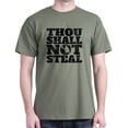 thumbnail image 1 of CafePress - Thou Shall Not Steal Baseball Catcher T Shirt - Men's Classic Graphic Cotton T-Shirt, 1 of 4