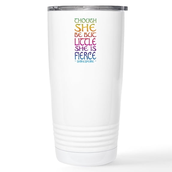 CafePress - Thought She Be But Litt Stainless Steel Travel Mug - Insulated Stainless Steel Travel Tumbler 20 oz.