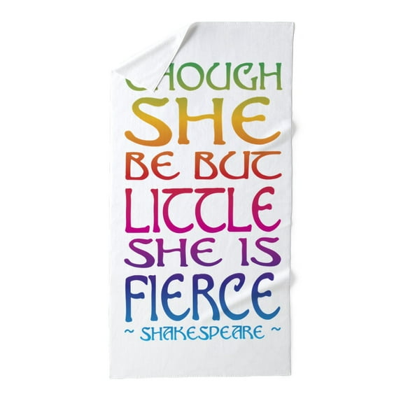 CafePress - Thought She Be But Little She Be Fierc - Large Beach Towel, Soft 30"x60" Towel with Unique Design