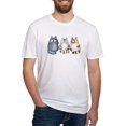 thumbnail image 1 of CafePress - Three 3 Cats Fitted T Shirt - Fitted T-Shirt, Vintage Fit Soft Cotton Tee, 1 of 4