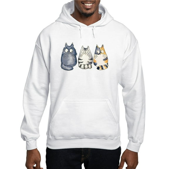 CafePress - Three 3 Cats Hooded Sweatshirt - Pullover Hoodie, Hooded Sweatshirt