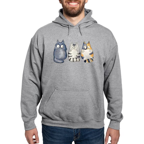 CafePress - Three 3 Cats Hooded Sweatshirt - Pullover Hoodie, Hooded Sweatshirt