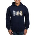 thumbnail image 1 of CafePress - Three 3 Cats Hoodie (Dark) - Pullover Hoodie, Classic, Comfortable Hooded Sweatshirt, 1 of 4
