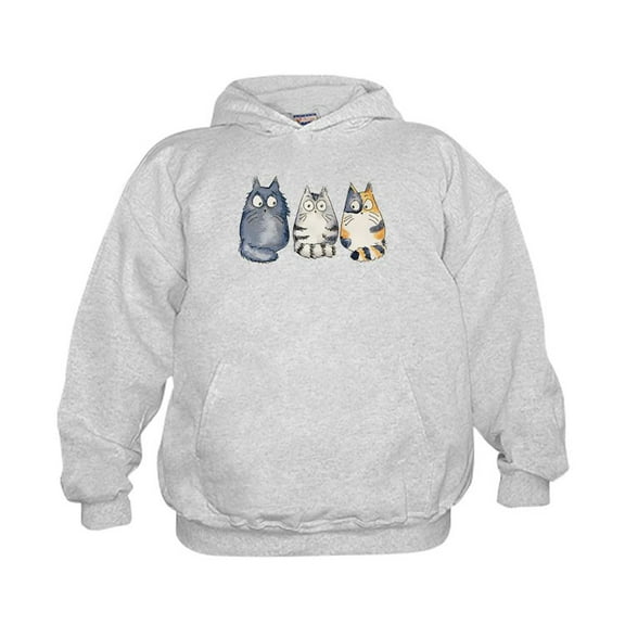 CafePress - Three 3 Cats - Kids Hooded Sweatshirt, Classic Hoodie