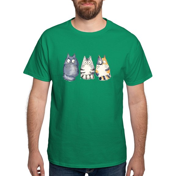 CafePress - Three 3 Cats Light T Shirt - Men's Classic Graphic Cotton T-Shirt