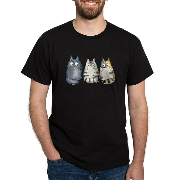 CafePress - Three 3 Cats Light T Shirt - Men's Classic Graphic Cotton T-Shirt