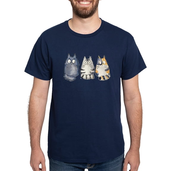 CafePress - Three 3 Cats Light T Shirt - Men's Classic Graphic Cotton T-Shirt