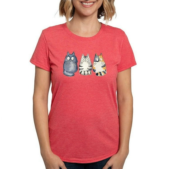 CafePress - Three 3 Cats T Shirt - Womens Tri-blend T-Shirt