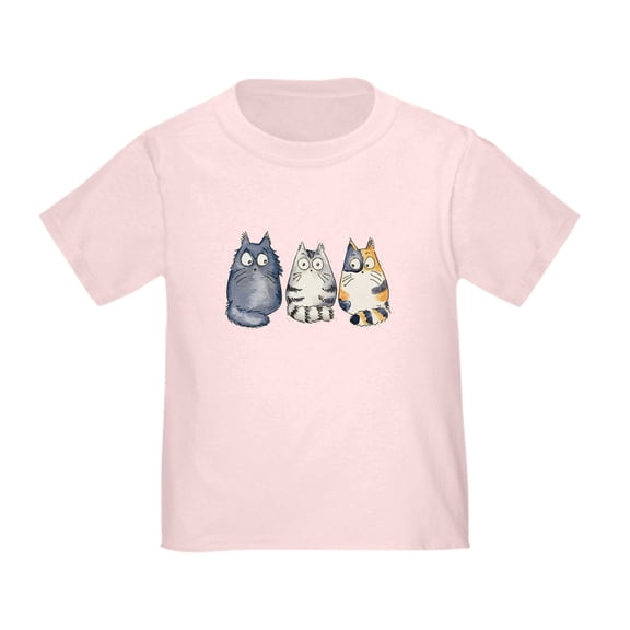 CafePress - Three 3 Cats Toddler T Shirt - Cute Toddler T-Shirt, 100% Cotton