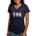 thumbnail image 1 of CafePress - Three 3 Cats Women's V Neck Dark T Shirt - Women's V-Neck Dark T-Shirt, 1 of 4