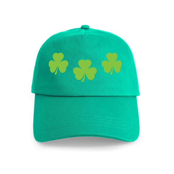 CafePress - Three 3 Shamrocks Cap - Adjustable 100% Brushed Unisex Casual Cotton Baseball Cap, Beige, 1