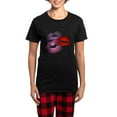 thumbnail image 1 of CafePress - Three Big Lips Women's Dark Pajamas - Women's Short Sleeve Print T-Shirt and Pants Dark Cotton Pajama Set, 1 of 7