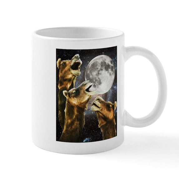 CafePress - Three Camel Moon Mug - 11 oz Ceramic Mug - Novelty Coffee Tea Cup