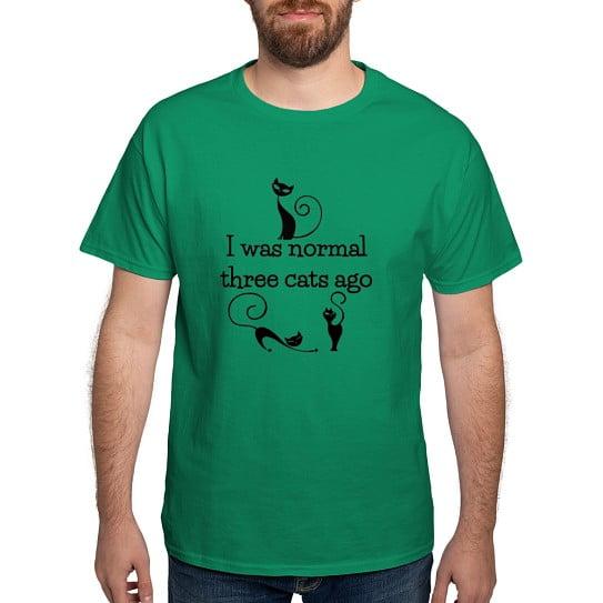 CafePress - Three Cats Ago Humorous T Shirt - Men's Classic Cotton T-Shirts