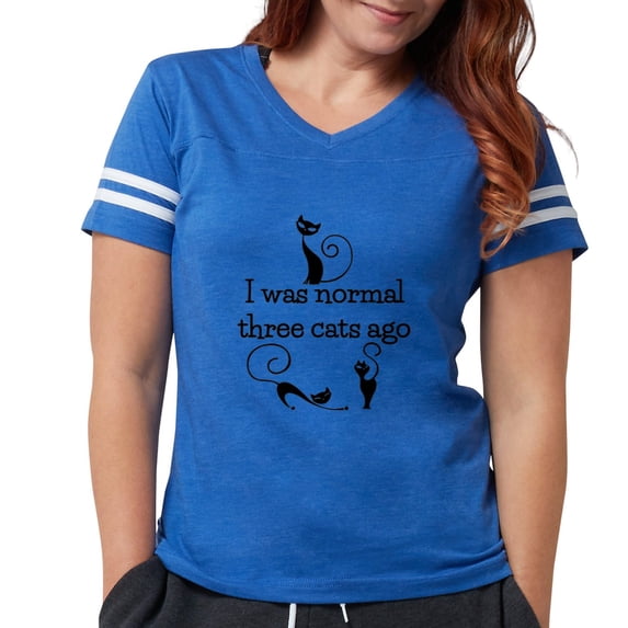 CafePress - Three Cats Ago Humorous T Shirt - Womens Football Shirt
