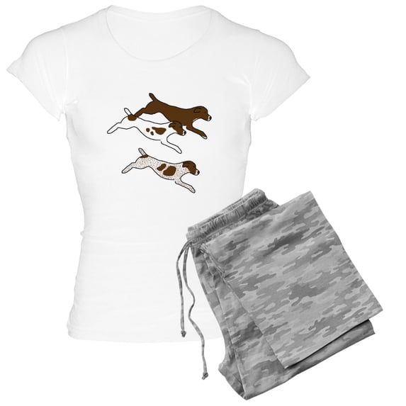 CafePress - Three Gsps Women's Light Pajamas - Women's Short Sleeve Print T-Shirt and Pants Light Cotton Pajama Set