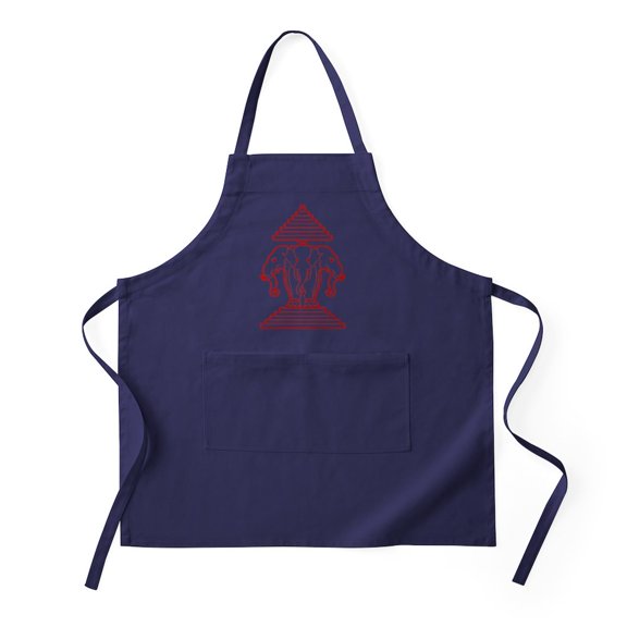 CafePress - Three Headed Elephant Apron (Dark) - Kitchen Apron with Pockets, Grilling Apron, Baking Apron