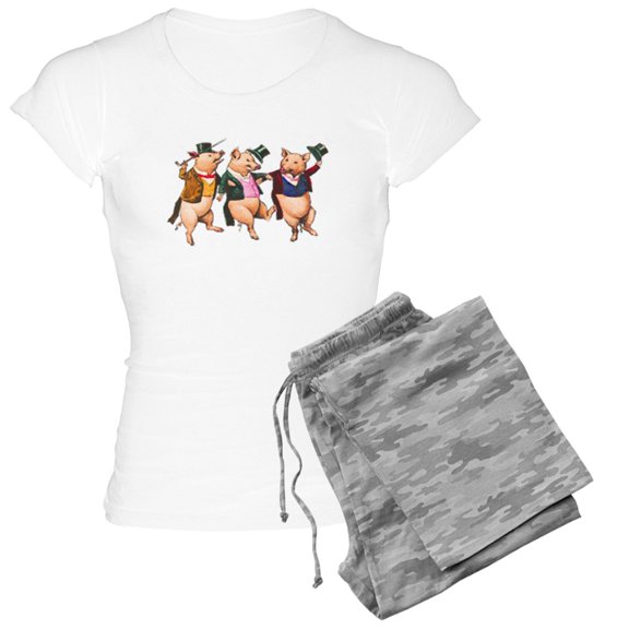 CafePress - Three Little Pigs Pajamas - Women's Light Pajamas