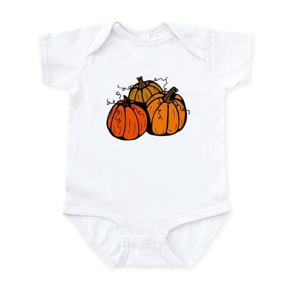 CafePress - Three Pumpkins Infant Bodysuit - Baby Light Bodysuit, Size Newborn - 24 Months