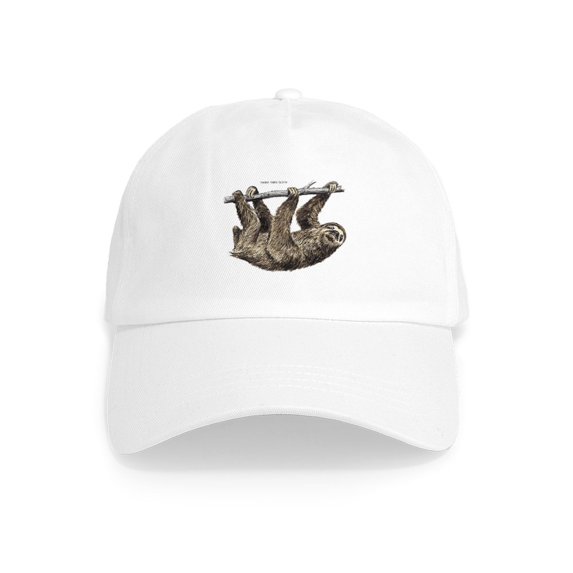 CafePress - Three Toed Sloth Cap - Adjustable 100% Brushed Unisex Casual Cotton Baseball Cap, Beige, 1