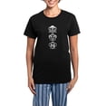 thumbnail image 1 of CafePress - Three Wise Monkeys Emoji Vertical Pajamas - Women's Short Sleeve Print T-Shirt and Pants Dark Cotton Pajama Set, 1 of 7