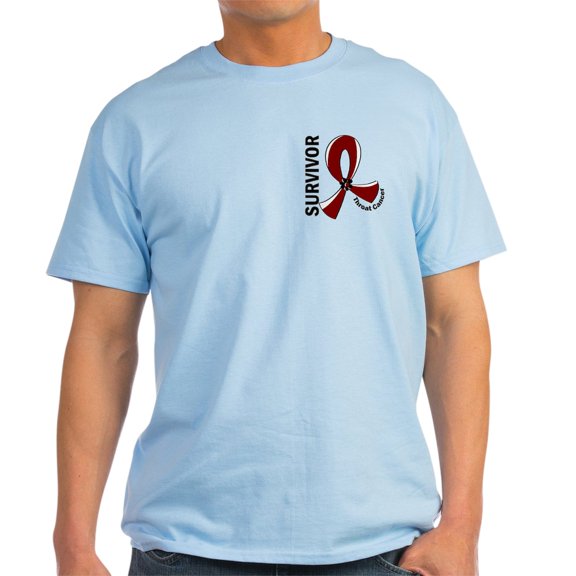 CafePress - Throat Cancer Survivor 12 Light T Shirt - Men's Classic Graphic T-Shirt