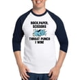 thumbnail image 1 of CafePress - Throat Punch I Win Baseball Jersey - Cotton Baseball Jersey, 3/4 Raglan Sleeve Shirt, 1 of 4