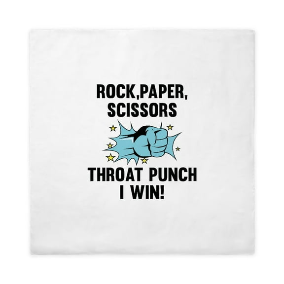 CafePress - Throat Punch I Win - Queen Duvet