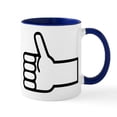 thumbnail image 1 of CafePress - Thumbs Up Mug - 11 oz Ceramic Mug - Novelty Coffee Tea Cup, 1 of 4