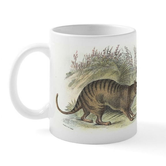 CafePress - Thylacine Wolf Mug - 11 oz Ceramic Mug - Novelty Coffee Tea Cup