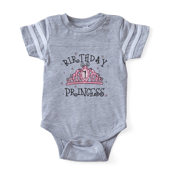 CafePress - Tiara Birthday Princess 1St - Cute Infant Baby Football Bodysuit