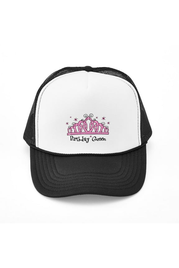 - Tiara Birthday Queen - Adjustable Unisex Printed Trucker Hat with Mesh Back