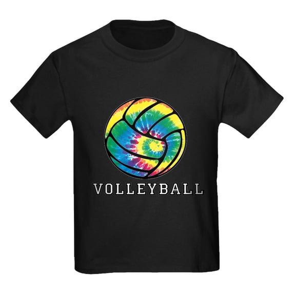 CafePress - Tie Dyed Volleyball T Shirt - Dark T-Shirt Kids XS-XL