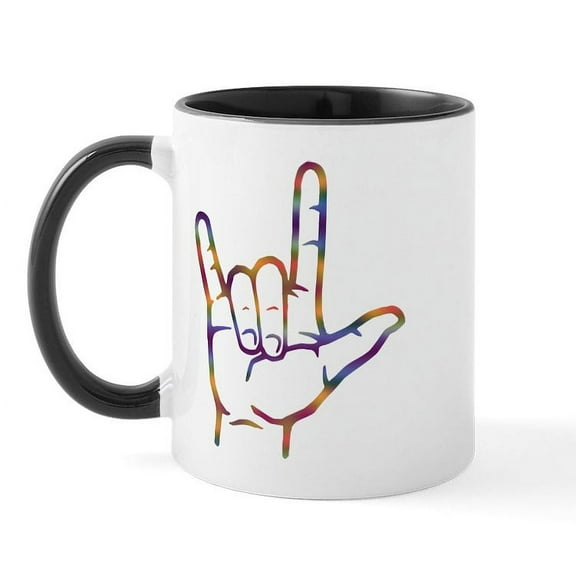CafePress - Tiedye I Love You Mug - 11 oz Ceramic Mug - Novelty Coffee Tea Cup