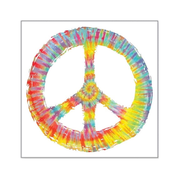 CafePress - Tiedye Peace 713 DKT Square Sticker 3 X 3 - Square Sticker 3" x 3"