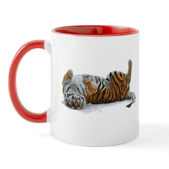 CafePress - Tiger Mug - 11 oz Ceramic Mug - Novelty Coffee Tea Cup