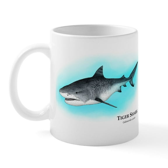 CafePress - Tiger Shark Mug - 11 oz Ceramic Mug - Novelty Coffee Tea Cup