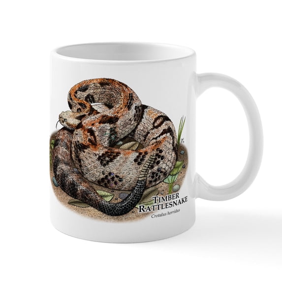 CafePress - Timber Or Canebrake Rattlesnake Mug - 11 oz Ceramic Mug - Novelty Coffee Tea Cup