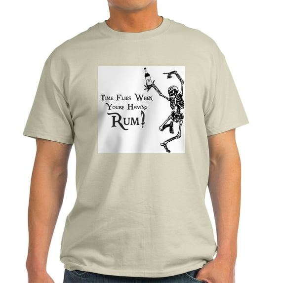 CafePress - Time Flies/Having Rum Light T Shirt - Men's Classic Graphic T-Shirt