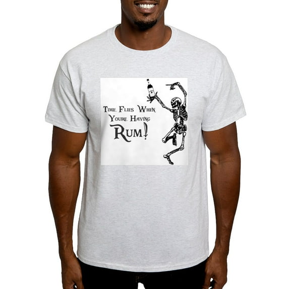 CafePress - Time Flies/Having Rum Light T Shirt - Men's Classic Graphic T-Shirt
