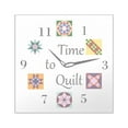 thumbnail image 1 of CafePress - Time To Quilt Clock Square Sticker 3 X 3 - Square Sticker 3" x 3", 1 of 1