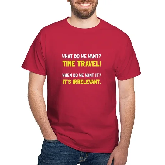 CafePress - Time Travel T Shirt - Men's Classic Cotton T-Shirts