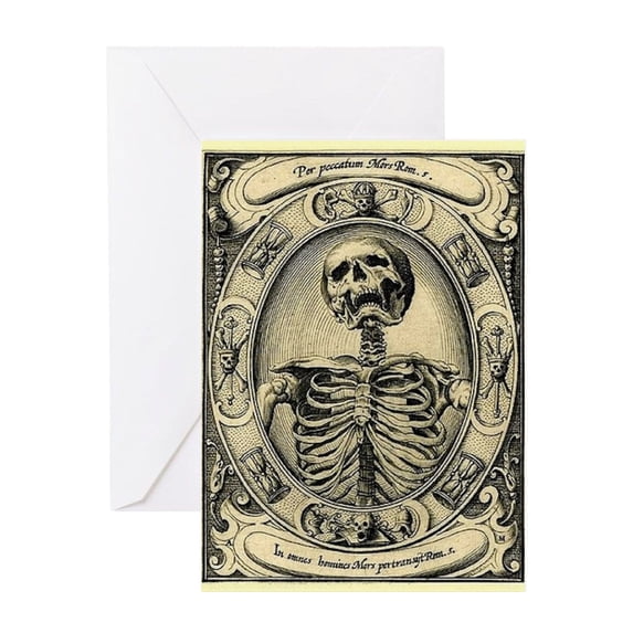 CafePress - Time Waits - Greeting Card, Blank Inside Matte