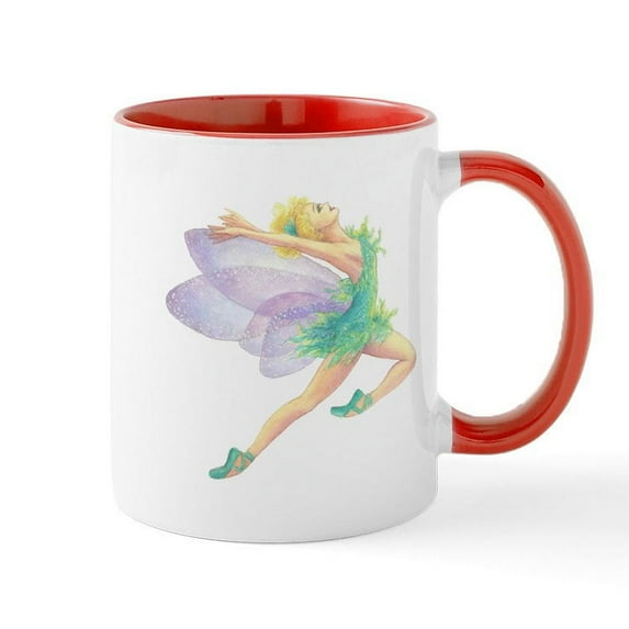 CafePress - Tinkerbell Dancer Mug - 11 oz Ceramic Mug - Novelty Coffee Tea Cup