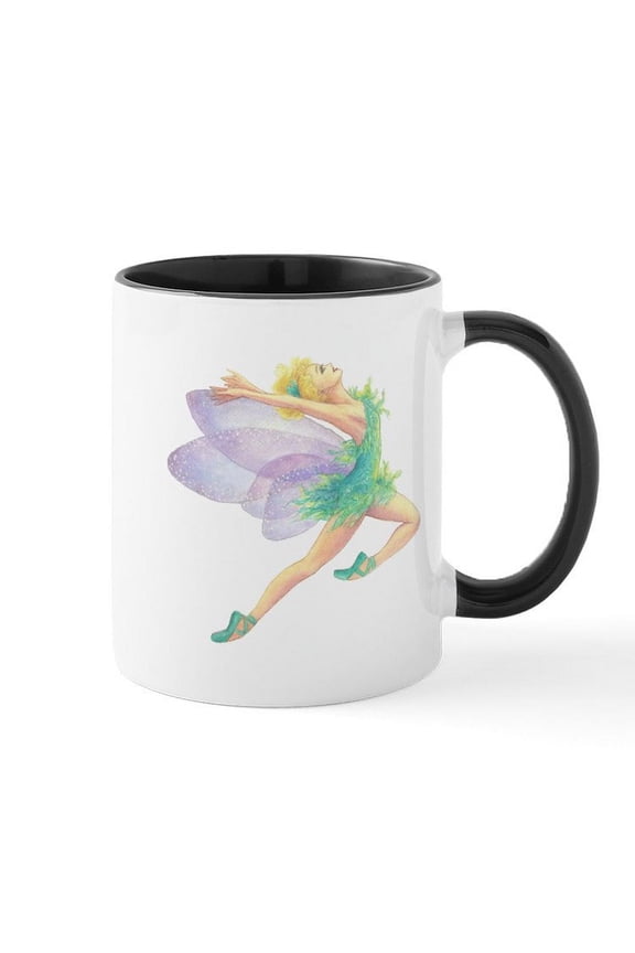 - Tinkerbell Dancer Mug - 11 oz Ceramic Mug - Novelty Coffee Tea Cup