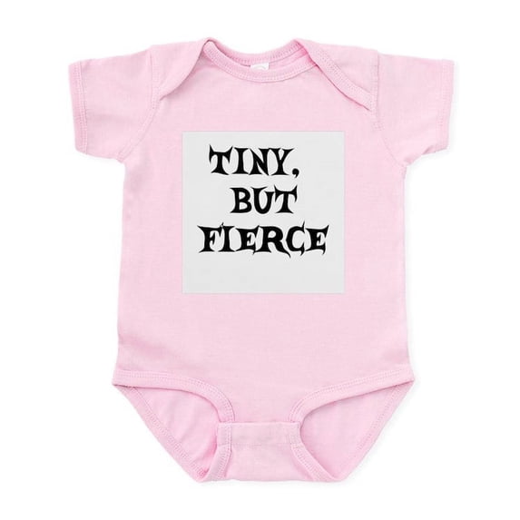 CafePress - Tiny But Fierce Infant Body Suit - Baby Light Bodysuit, Size Newborn - 24 Months